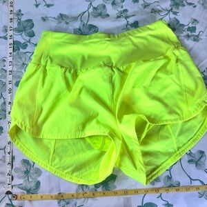 Neon Yellow Women's Athletic Shorts